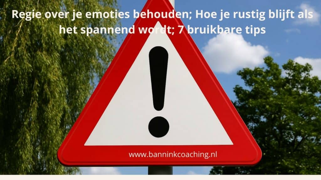 Regie over je emoties in je werk; rust in gesprekken